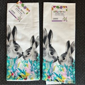 NEW! Easter bunny kitchen towel set